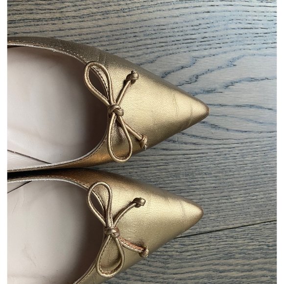 L.K. Bennett Clarisse Ballet Pumps in Bronze Leather - Picture 5 of 6